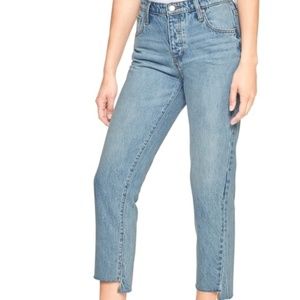 GAP Vintage High Rise Buttonfly Cropped Jeans